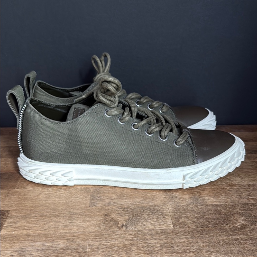Giuseppe Zanotti Men's Olive Green Sneakers Size 43.5 EU - Picture 3 of 8
